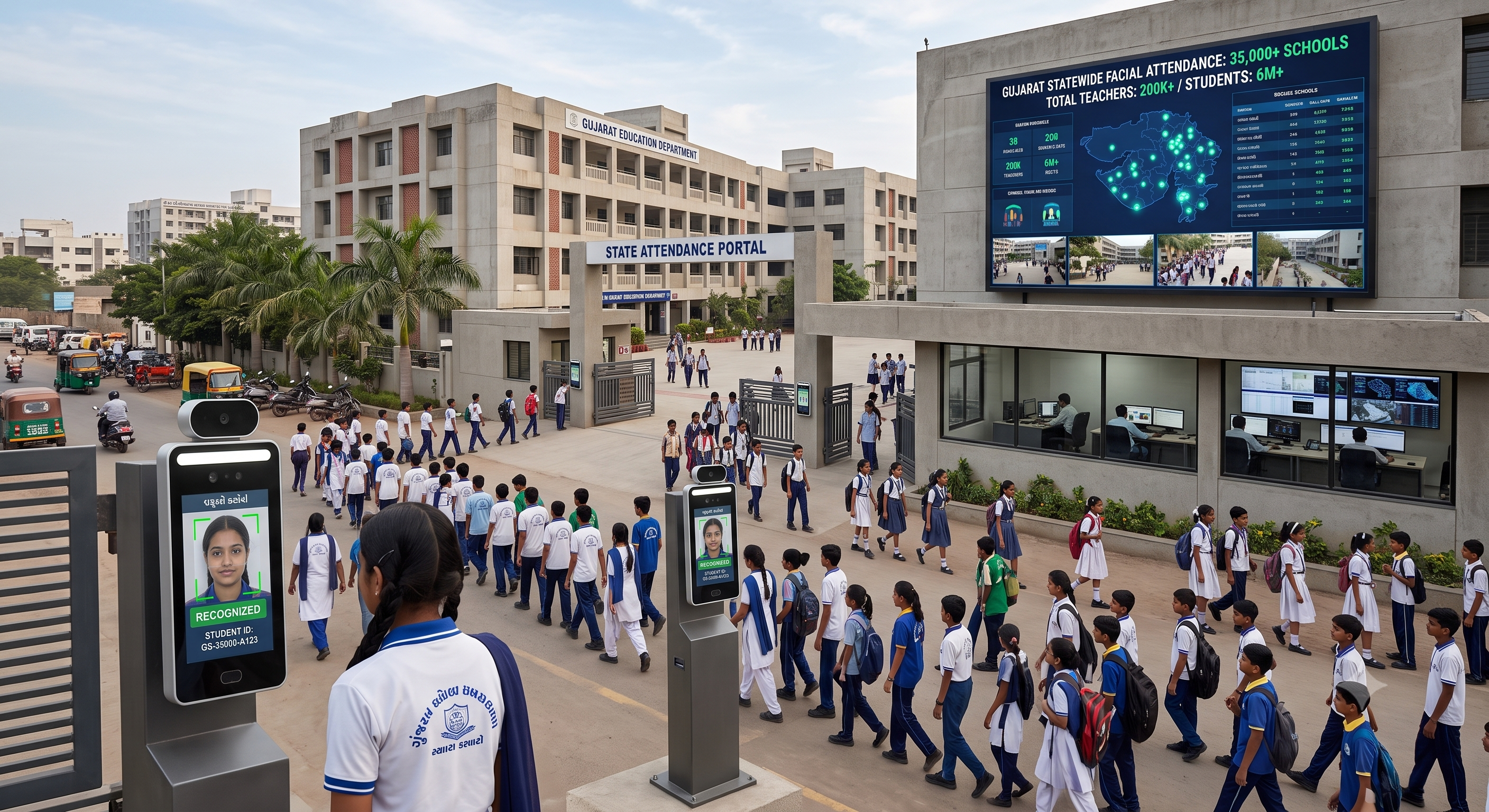 Facial-recognition attendance for 35,000 schools