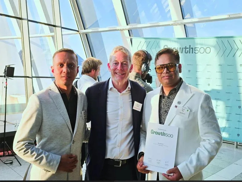 Xpertnest at the Business Leader Growth500 awards, Sky Garden London